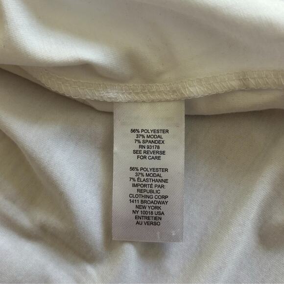 Industry Republic White Ruched Shoulder Modal Blend Tank Top NWT Small - Picture 4 of 4